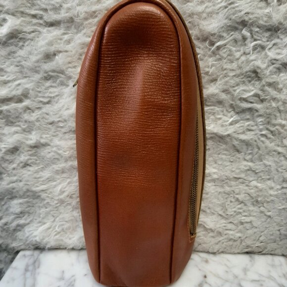 Vintage Cooper-Weeks Canada Hand Boarded Top Grain Cowhide Brown Leather Bag - Picture 2 of 9